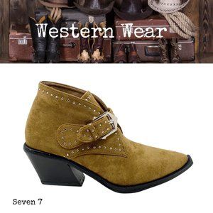 Seven7 Dallas Faux Suede Ankle Bootie